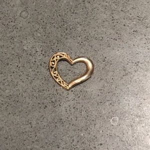 14k heart shaped necklace charm